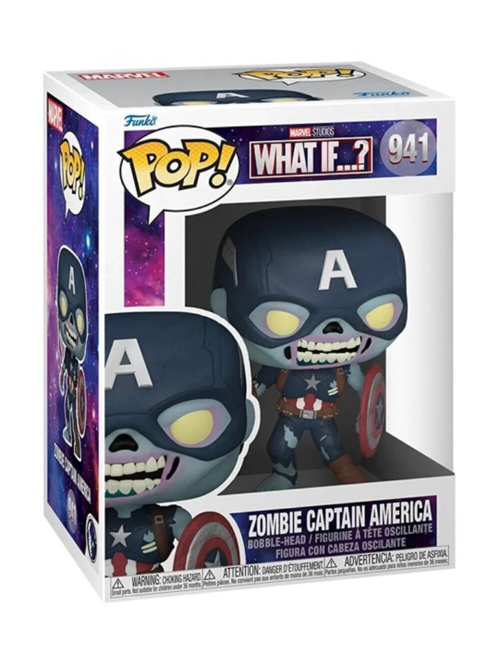 Funko Pop! Marvel What If…? – Zombie Captain America #941 – Brand New